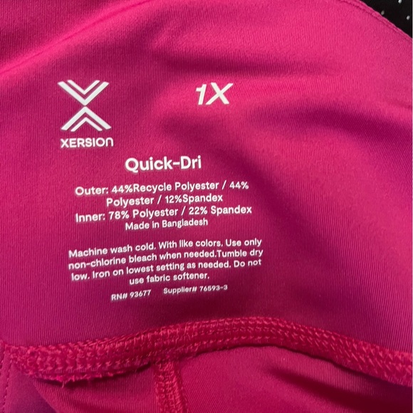 XERSION Womens Plus Size 1X Pink Shorts NWT - Picture 5 of 5